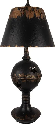 Produktbild von Clayre & Eef Tischlampe Ø 35x78 cm Schwarz Metall