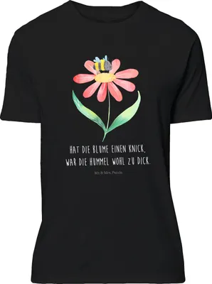 Produktbild von Mr. & Mrs. Panda Größe XL T-Shirt Hummel Blume - Schwarz - Geschenk, Biene, Wespe, Natur, mit Spruch, Tshirt, Hummeln, Shirt, Lustige Sprüche