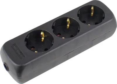 Produktbild von as-Schwabe 3-fach Steckdosenleiste 45° gedreht zur Wandmontage 230V 16A ohne Kabel IP20
