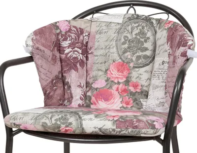 Produktbild von Auflage für Royal Garden MWH Sessel Elegance 0798 rosa-grau Blumen Landhaus KETTtex