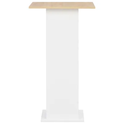 Obrázek produktu pro vidaXL Barový stůl bílý a dub Sonoma 60x60x110 cm
