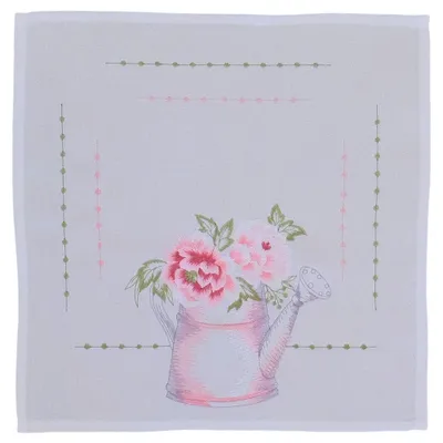 Produktbild von Tischdeckchen LEA Blumenstrauß & Gießkanne Polyester 35 x 35 cm