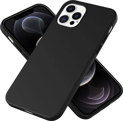 Zdjęcie produktu dla NALIA Miękkie silikonowe etui na telefon komórkowy iPhone 12 Pro Max, miękkie etui ochronne w kolorze czarnym