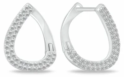 Produktbild von Elegante Silberohrringe mit Zirkonen EA1075W