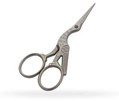 Produktbild von PREMAX Schwarz vernickelte, sandgestrahlte Storch-Stickschere - OMNIA Linie Kollektion 87069 C50 Kohlenstoffstahl 9 cm - 3 1/2