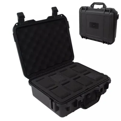 Produktbild von Uhrenkoffer Transportkoffer für 8 Uhren -Box Stoßfest Wasserdicht Staubdicht, schwarz