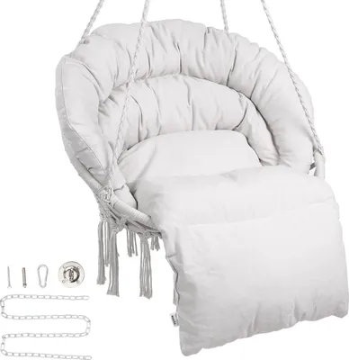 Zdjęcie produktu dla Fotel Wiszący Ogrodowy w stylu Boho – do Wnętrz i Ogrodu Udźwig 150 kg