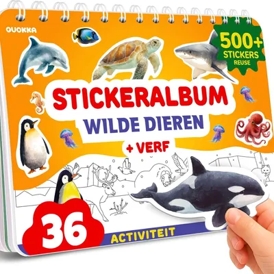 Productafbeelding van Stickerboek Kinderen 3-5 Jaar - Schetsboek voor Kleuren en Plakken