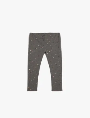 Produktbild von Koton Babygirl Leggings mit Blumenmuster, elastischer Bund