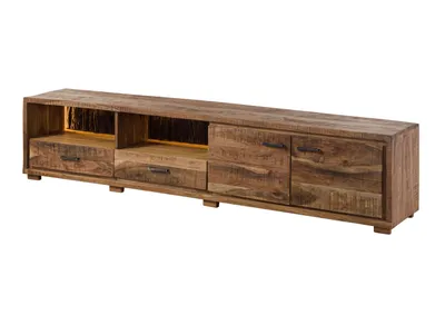 Immagine prodotto di MASSIVMOEBEL24 | BARK #110 Mobile TV in legno di acacia - laccato / naturale 220x40x47