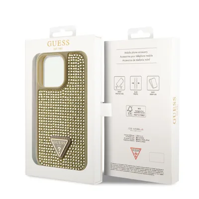 Immagine prodotto di Guess Guhcp14Lhdgtpd Iphone 14 Pro 6.1 Złoty/Gold Custodia rigida con strass Triangolo