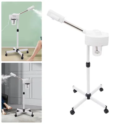 Produktbild von Gesichtsbedampfer / Gesichtssauna - Einrohr - 800 W - 360° drehbare Düse - Höhenverstellbar 30–40 cm - EU‑Stecker 220–240 V - ca. 40 °C - 30–50 Min. - Weiß