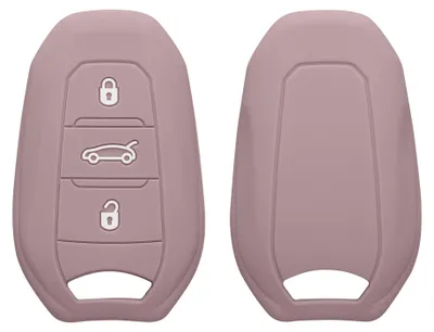 Image de Étui pour clé kwmobile pour clés intelligentes à 3 boutons Peugeot Citroën (Keyless Go uniquement) - Étui en silicone pour clé de voiture -