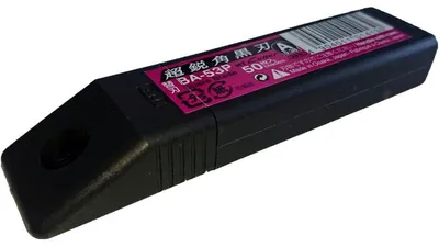 Zdjęcie produktu dla NT Cutter BA-53P, 50 szt., 9 mm, 0,38 mm, 80 mm, Czarny, 26 mm