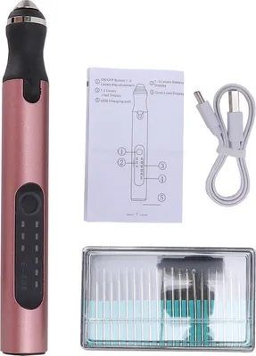 Zdjęcie produktu dla elektryczne pióro grawerskie z 3 prędkościami, akumulatorowe pióro polerskie, grawerka 5000-18000 obr./min z 20 końcówkami szlifierskimi do biżuterii, metalu, drewna, kamienia,