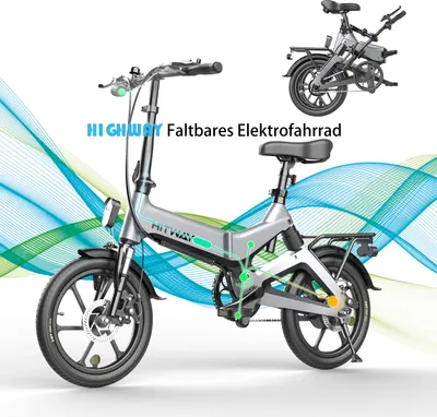 Produktbild von Elektrofahrrad Mountainbike 16 Zoll E-Bike 36V, 250W  Heckmotor, Elektrofahrräder Herausnehmbare Batterie7.5Ah | Elektro Bike 3 Geschwindigkeitsmodi | E-Bike Faltrad| Doppelscheibenbremse
