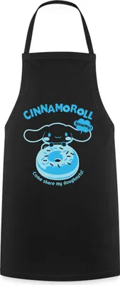 Produktbild von Spreadshirt Cinnamoroll Mit Donut Yummy Doughnuts Kochschürze, One size, Schwarz