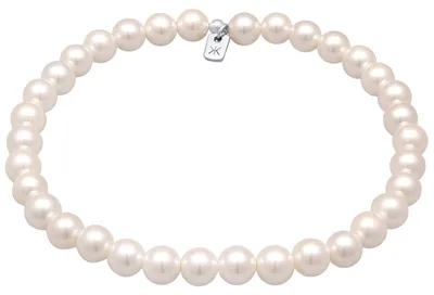 Immagine prodotto di Bracciale da uomo con perle argentate e elastico