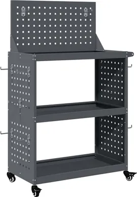 Produktbild von vidaXL Werkzeugwagen Anthrazit 65 x 35 x 111 cm Kaltgewalzter Stahl