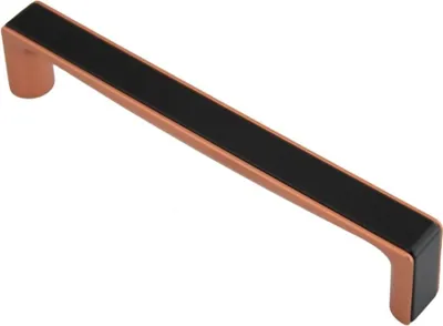 Zdjęcie produktu dla Uchwyt meblowy BA 160 mm, kuchenny, miedziany i czarny, nowoczesny BiColor
