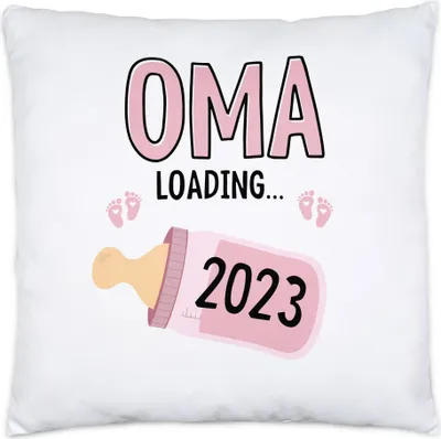 Produktbild von Oma Loading 2023 Kissen inkl. Füllung Geschenk Werdende Oma Babynews Mit Ladebalken Schwangerschaft Geschenkidee