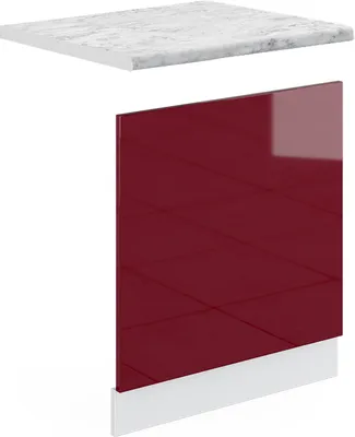 Produktbild von Frontblende Vicco R-Line Rot Hochglanz 60 cm , AP Marmor, Model 30495