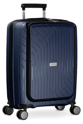 Produktbild von TXL - leichtes Handgepäck mit Laptoptasche, Hartschalentrolley aus robustem Polypropylen, Business Trolley 55 cm, 40 L,TSA-Schloss, Dunkelblau