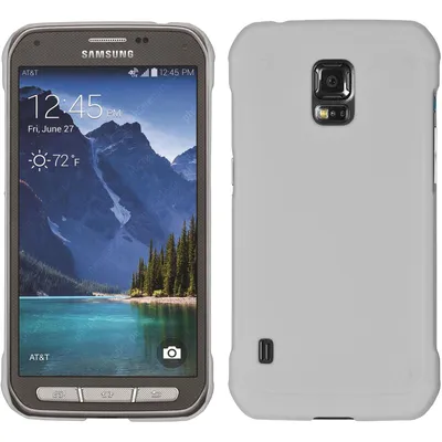 Produktbild von PhoneNatic Case kompatibel mit Samsung Galaxy S5 Active - Hülle weiß gummiert Hard-case Cover