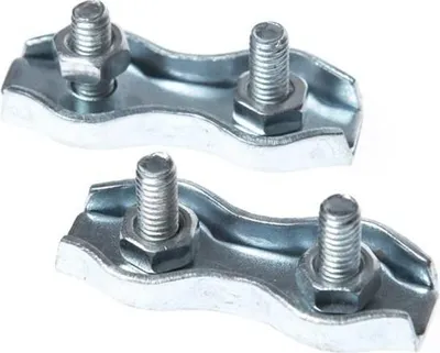 Produktbild von 6 x Seilklemmen Duplexklemme 3 mm Drahtklemme Drahtseilklemme Einfachseil Klemme