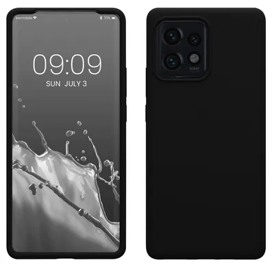 Produktbild von kwmobile Handyhülle für Motorola Edge 40 Pro / Edge+ (2023) Hülle - Case Silikon - Kabelloses Laden - Schutzhülle Cover in Schwarz