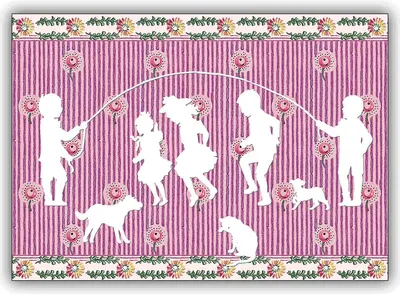 Produktbild von 5x Kindergeburtstag Klappkarten rosa mit Scherenschnitt für Einladung etc., DIN A6 gefaltet, inkl. Umschlag - Gratulationskarte zum Geburtstag