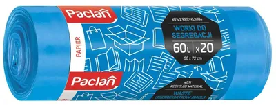 Produktbild von Papierabfallsäcke, blau, Paclan, 60 l, 20 Stück