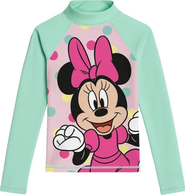 Produktbild von Disney Minnie Mouse Schwimmshirt UV-Schutz 30 für Mädchen - Kinder Langarm Badeshirt Shirt Badebekleidung Türkis 110-116