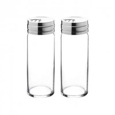 Produktbild von Pasabahce Basic 2er Salz- & Pfefferstreuer 240 ml – Glasbehälter mit Edelstahldeckel