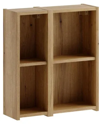 Image de Meuble de rangement VANO 50 cm – meuble suspendu chêne clair avec niches ouvertes