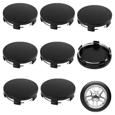 Productafbeelding van 8 Stuks Naafdoppen - Zwart - ABS - 56 Mm - Voor Velgen