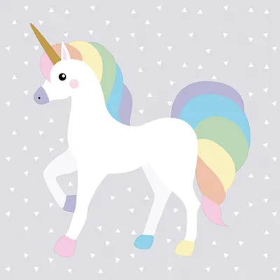 Produktbild von Servietten, 3-lagig 1/4-Falz 33 cm x 33 cm "Unicorn"