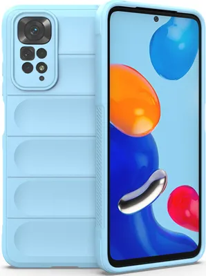 Produktbild von Redmi Note 11S Hülle, Weich TPU Silikon Stossfest Anti-rutsch Schutzhülle für Xiaomi Redmi Note 11 / Note 11S Blau