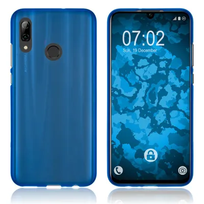 Produktbild von PhoneNatic Case kompatibel mit Huawei P Smart 2019 - blau Silikon Hülle matt