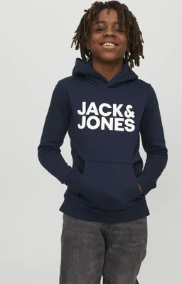 Produktbild von Jack & Jones 12152841, Männlich, Blau, 128 cm, Baumwolle, Polyester, Nicht bleichen, Natürliche Trocknung