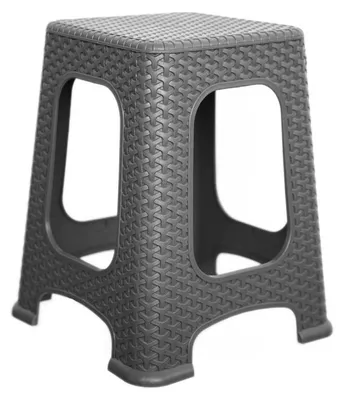 Produktbild von 5 Stück Hocker aus Kunststoff - Universell für Camping, Garten und Zuhause - Anthrazit, 45 x 38 cm