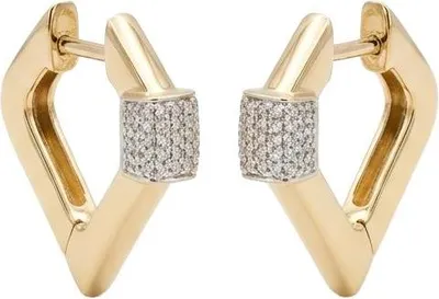 Produktbild von 375 Echtgold Creolen mit Zirkonia Damen