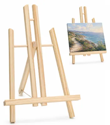 Produktbild von Tischstaffelei Bilderständer Staffelei - Holz - 2 Stück - 30 x 20 cm - Klappbar
