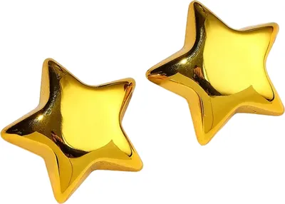 Produktbild von AD-33418 Ohrringe - Elegante goldene Sterne KP33418