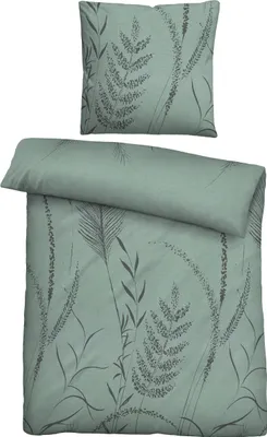 Produktbild von biberna Melange-Flanell Bettwäsche 0840518 GRAESER color: fichte, size: 1x 155x200 cm + 1x 80x80 cm