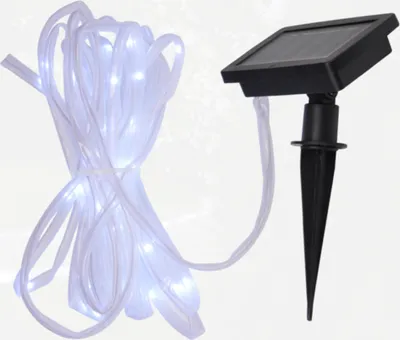 Produktbild von Jardinion Solarlichterkette Gartenlichterkette Lichterkette für draußen 50 LEDs 7m Transparent, Balkonlichterkette
