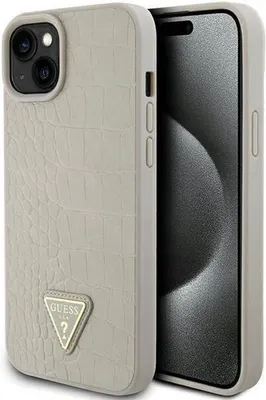 Immagine prodotto di Guess Guhcp15Spcrthcd Iphone 15 / 14 / 13 6.1 Złoty/Gold Hardcase Croco Triangle Metal Logo