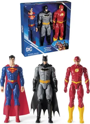Image de DC Comics DCU FGR Pack de 3 figurines de combat de 30 cm GML, 3 ans, Multicolore