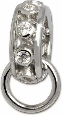 Image de SilberDream Charmscarrier Zirconia 925 Argent Charm Connecteur Femme FC0078W