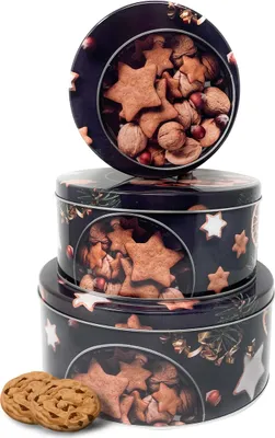 Produktbild von Keksdosen Weihnachten 3teilig Dosen Set Weihnachts Keksdose Gebäck Kekse Dose